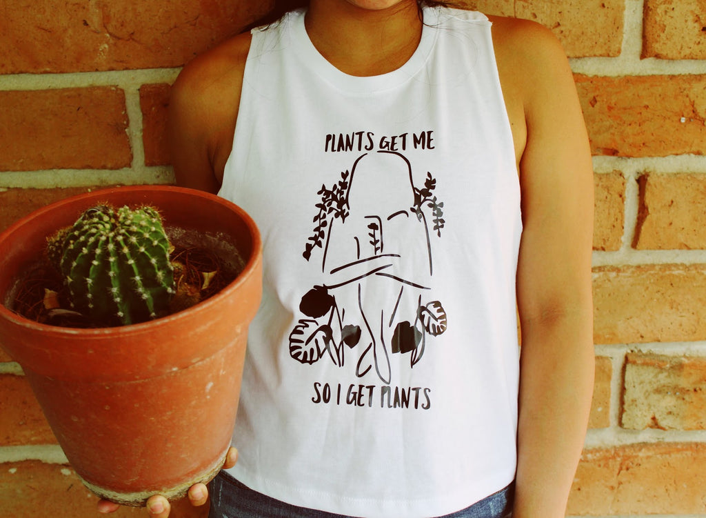 Plants Get Me So I Get Plants Cropped Tank